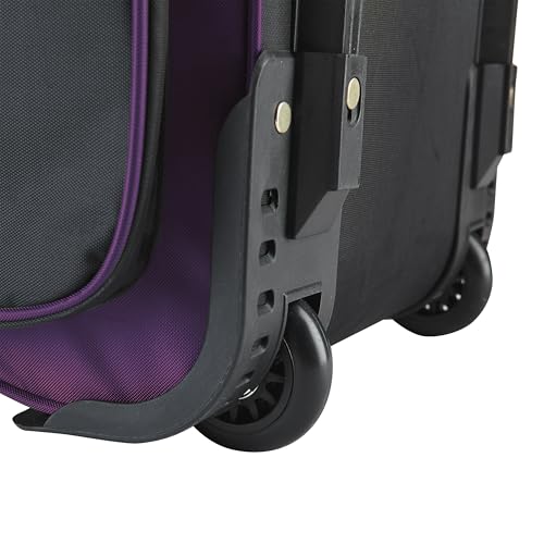 Image of Travelers Club Xpedition 30-Inch Multi-Pocket Upright Rolling Duffel Bag, Purple