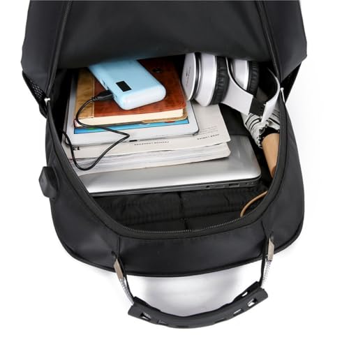 Sac à dos multifonctionnel noir de grande capacité avec compartiments - 5