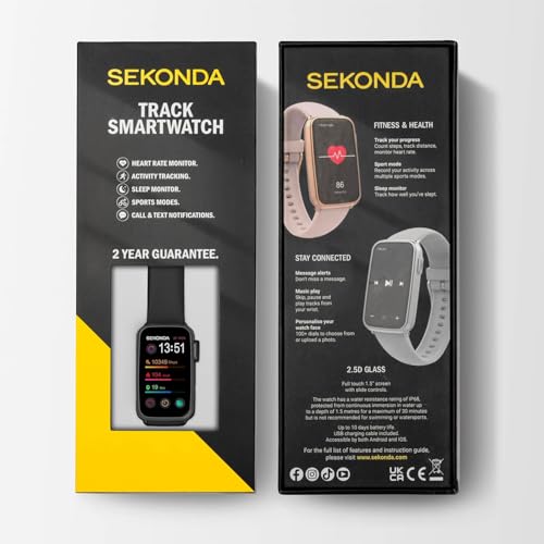 Image of Sekonda Track Smart Watch 26mm with Black Silicone Strap 30171