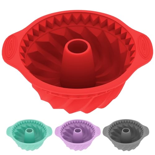 Moldes de silicone de substituição redondo 1 peça | molde de silicone de bolo forno | molde bicicleta fritadeira de ar | MOLDE buraco de bolo | moldes de patel e bolos | MOLDES desmontável 24 x 11 cm