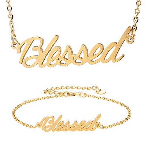 HUAN XUN Personalized Custom Any Name Necklace in Golden Silver Jewelry