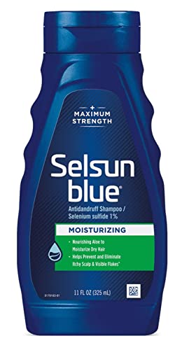 Selsun Blue, Moisturizing Dandruff Shampoo with Aloe, Dry Scalp & Hair, 11 Ounce