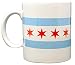 Funny Guy Mugs Chicago Flag Ceramic Coffee Mug, White, 11-Ounce