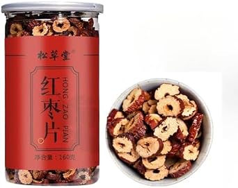 HQZMCTE Natural Healthy tea 160g Dried Red Dates Slices Jujube Peels Dried Fruits Tea 5.64oz Fruit Tea Without Kernel