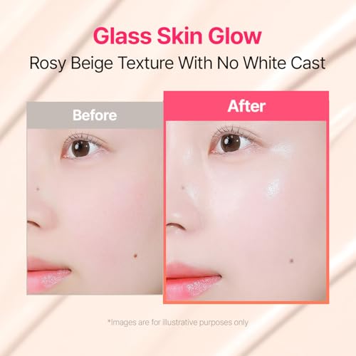 MAKEP:REM MAKE P:REM PDRN Tone-Up Sun Serum SPF 50, Korean Sunscreen, Lightweight Tinted Facial Sunscreen with Rosy Beige Tone-Up Effect, Radiant Glow Finish, Makeup-Friendly Daily Sunscreen, 1.69 fl oz (50ml)
