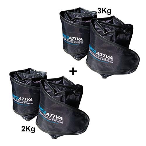 KIT 1 PAR DE TORNOZELEIRA 2KG + 1 PAR DE TORNOZELEIRA 3KG
