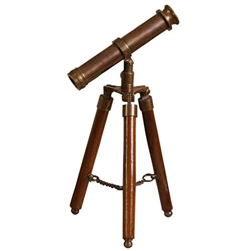 PLEASUR Telescopio de Cobre Puro Decoración Creativa para el hogar Estudio Familiar Manualidades Vino Gabinete TV Gabinete Decoración Regalo de cumpleaños