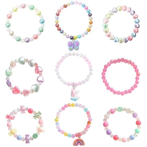 9 Pieces Colorful Beaded Bracelets Cover