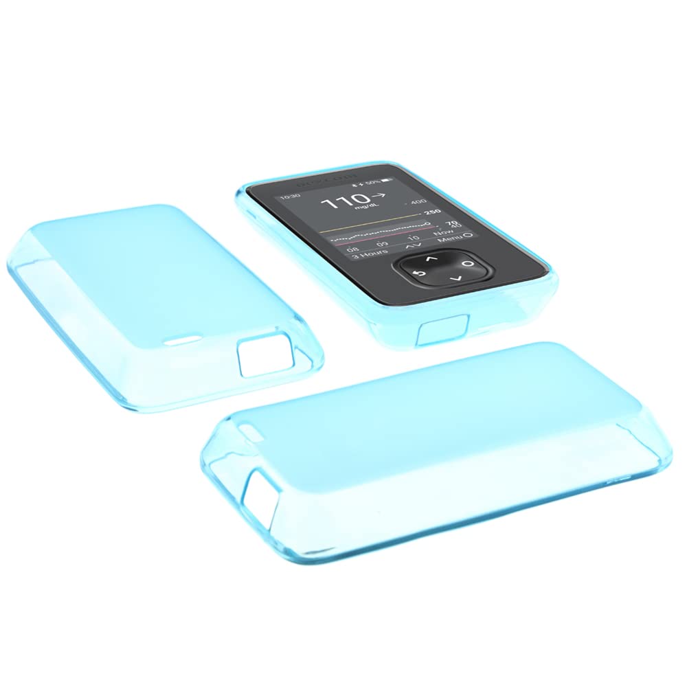 foto-kontor Case compatible with Dexcom G7 / One+ bag rubber TPU protection blue