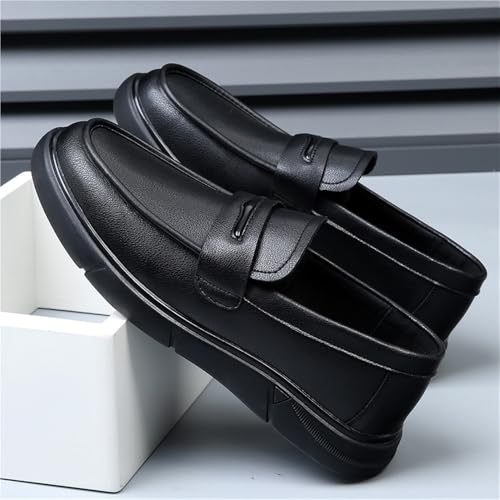 Men's Genuine Leather Slip On Loafers Spring Breathable Casual Driving Shoes Lazy Style Trendy Comfortable Moccasins3