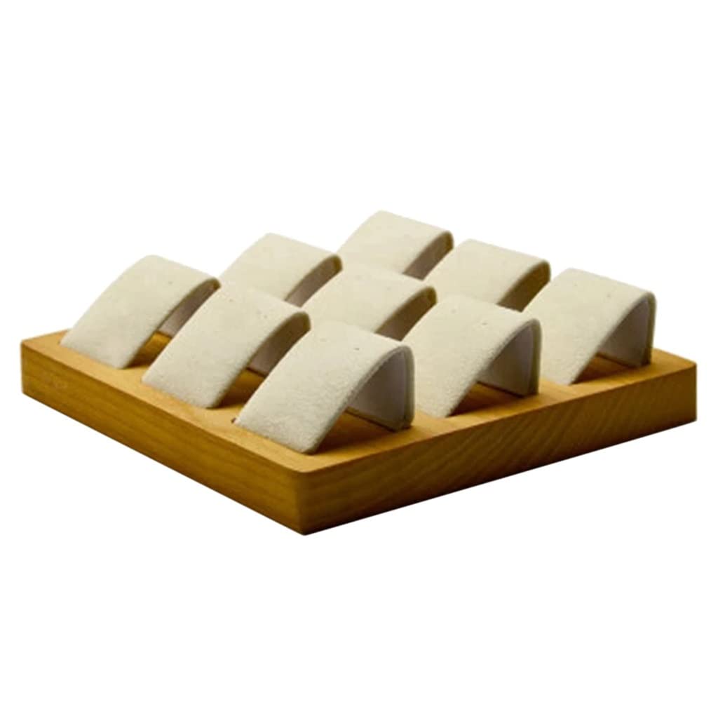 TJLSS 2-teiliges Holz-Aufbewahrungs-Ohrring-Tablett, Ohrring-Display-Karten, Ring, Armband, Geschenkbox, Schmuck-Organizer, Ohrring-Halter Present