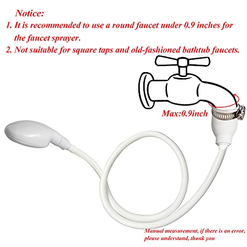 U-BCOO Haustier Duschkopf Waschbecken Spray Gummischlauch Tragbare shampoo sprayer