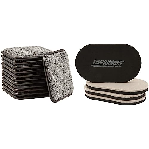 SoftTouch 2 1/2'' Square Reusable Carpet Bottom Furniture Caster ...