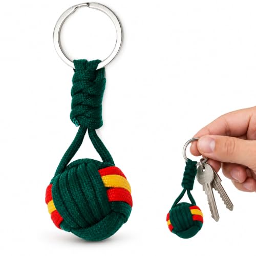 Llavero Bola De Cuerda Bandera España, Llavero Patriótico, 1 Unidad, Verde