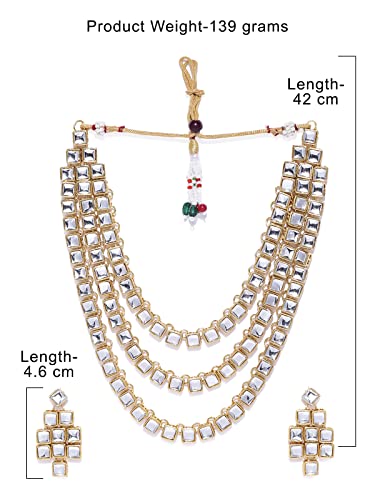 Women's Toned Layer Traditional Necklace Set