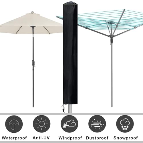 Rotary Washing Line Protective Cover, Universal Heavy-Duty Outdoor Clothesline Cover, Waterproof and UV-Resistant, Fits All Standard Rotary Washing Lines - Image 5