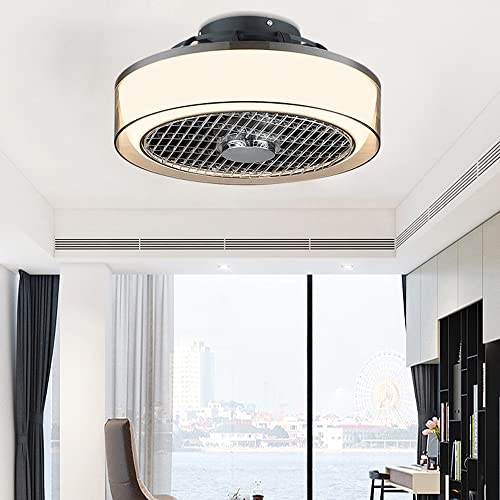 Ventilador de Techo de 15.8 Pulgadas con Luces empotradas, Regulable en 3 Colores y Varias velocidades, con Control Remoto para Dormitorio y Comedor.