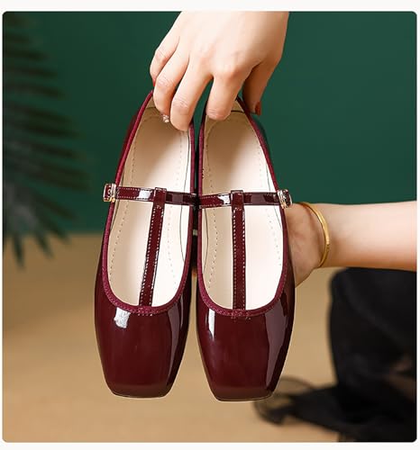 Elegant T-Shaped Buckle Strap Mary Jane Flats for Women, Dressy Ballet Flat Shoes Suitable for Business, Office, Casual, and Slip-On Styles4