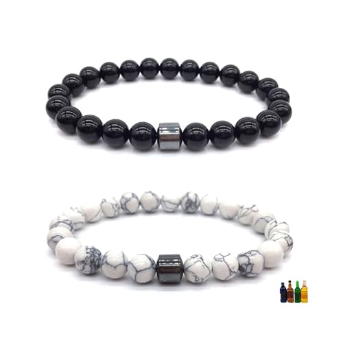 2PCS Anti Alcohol Bracelet for Men/Women Stop Drinking Alcohol Manifestation Bracelet Relieve Anxiety Stress Jewelry Gifts