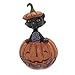 Enesco Jim Shore Heartwood Creek Halloween Cat in Pumpkin Miniature Figurine, 4.1 Inch, Multicolor