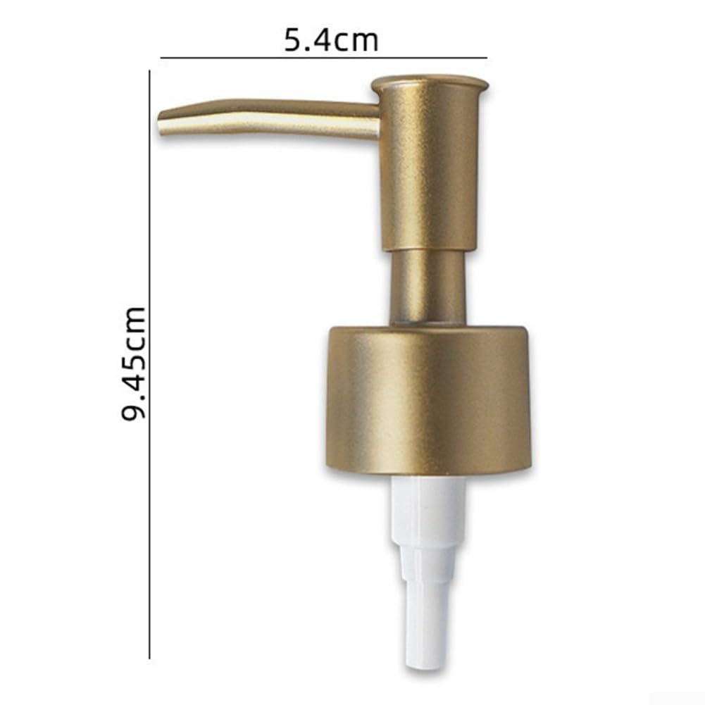 Soap Dispenser Pump Replacement, Soap and Lotion Dispenser Replacement Pump Head Hand Soap Dispenser Top for Lotion Bottle(Brushed Gold)