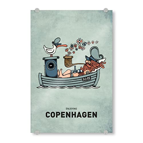 artboxONE Acrylglasbild 30x20 cm Städte Copenhagen Butterfly Ship Bild...