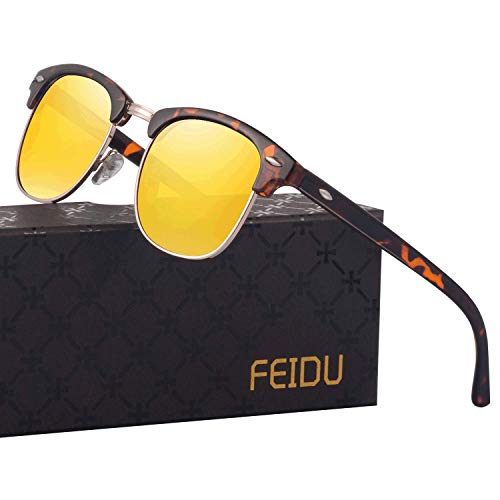 Night Driving Glasses Mens Sunglasses - FEIDU Night Vision Glasses for Driving FD3030