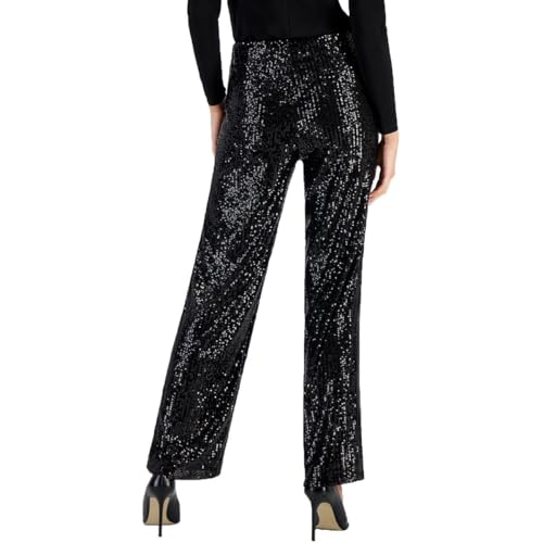 Anne Klein Womens Sequined Wide Leg Pants2
