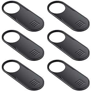 Trobing Laptop Camera Cover Slide [6 Pack], Ultra Thin Webcam Cover for Laptop, Computer, MacBook, Tablet, iPhone 8/7/6 Plus, Protect Your Privacy and Security [Black]