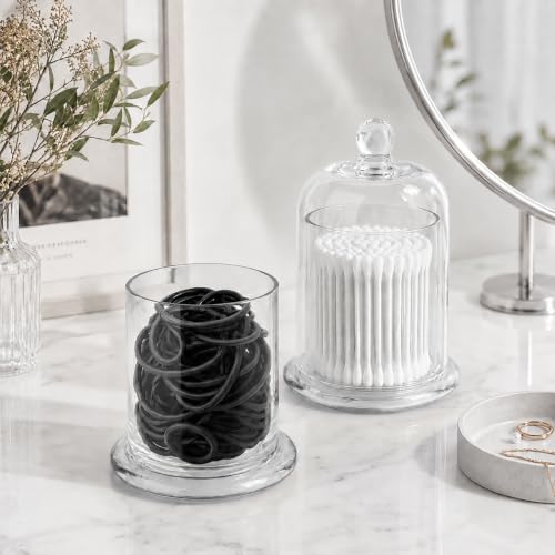 rejomiik-Qtip-Holder-Glass-Apothecary-Jars-with-Lids-Bathroom-Storage-Clear-Cotton-Swab-and-Cotton-Ball-Organizer-for-Bathroom-Essentials-Storage