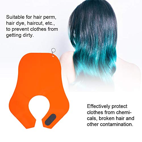 Capa de peluquería de silicona naranja para corte y tinte miniatura 6