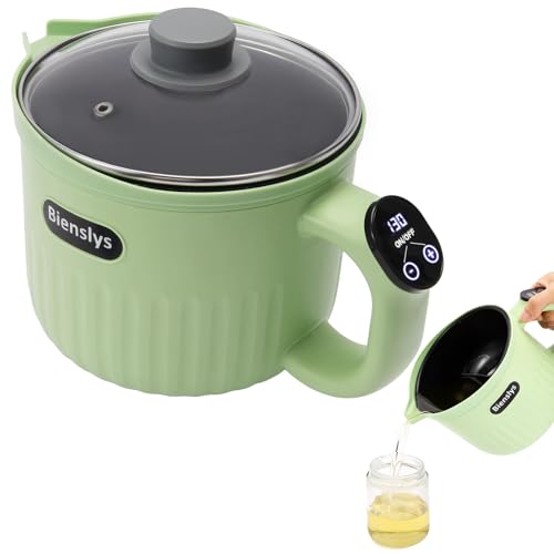 Bienslys Olla eléctrica para derretir cera 1,5 L. Pantalla táctil digital, control de temperatura preciso y revestimiento antiadherente. Ideal para velas, jabones y proyectos DIY Green