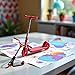 Red Mini Finger Scooter, Cute Mini Skateboards Plastic Finger Skateboards Finger Sport Interactive Photography Props Finger Boards and Finger Bikes （1Pc Random Red）