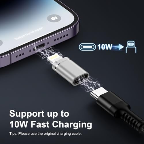 USB C auf Lightning Adapter 2 Stück,Adapter Lightning auf USBC für iPhone 14/13/12/11 /Airpads,Datenübertragung/PD Schnelles Laden iPhone Adapter USB-C,USBC zu Lightning Nicht für Kopfhörer/Audio/OTG
