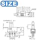 DAOKAI Mini Vertikale Schiebeschalter DPDT,6 mm Hoher Knopf Schalttafelmontage Schiebeschalter 6-pin 3 Positionen Mikro Miniatur Verriegelung Kippschalter SS23D32G6-100 Stück