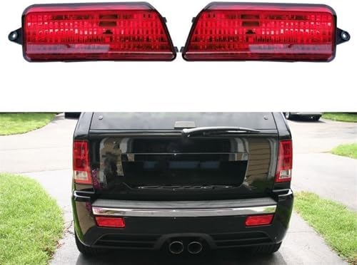 Car taillight cover Taillights Rear Bumper Fog Lamp For Jeep For Grand For Cherokee 2005-2010 No Bulb Rear Reflector Light Tail Brake Light Car rear lamps