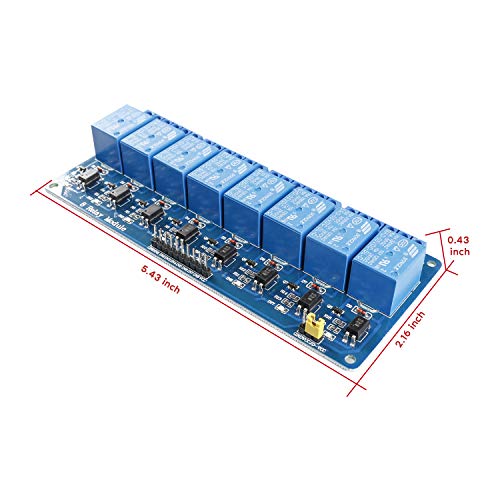 Image of SunFounder 5V 8 Channel Relay Shield Module for Arduino R3 2560 1280 ARM PIC AVR STM32 Raspberry Pi 3, 2 Model B & B+