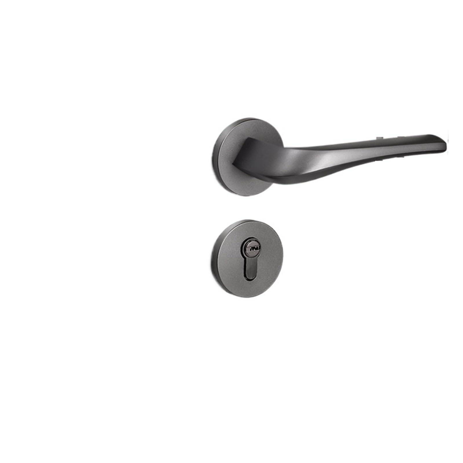 NYRXRYTCA Gray Door Lock Indoor Bedroom Door Lock Bathroom Wooden Door Handle Simple Split Lock Magnetic Silent Lock(D magnetic silent)