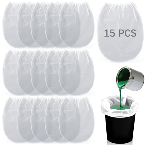 15 Pcs Paint Strainer Bags for 5 Gallon Buckets