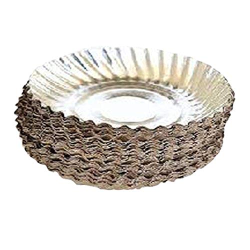 The-Paperman Disposable Paper Plate (Silver, 10) - 50 Pieces