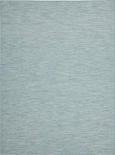 Nourison Home Positano Aqua 6' x 9' Area Rug - Easy Clean, Non Shedding, Bed Room, Living Room, Dining Room, Kitchen (6' x 9')
