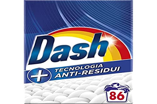Dash Lessive Machine à laver en poudre, 86 lavages, technologie anti-résidus, élimine les taches, efficace même à froid et à court cycle