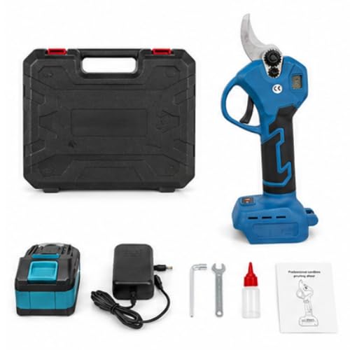 VARDEN Forbice Elettrica da Potatura Brushless Ø30 mm, Cesoia a Batteria Professionale, Taglio Progressivo, 2 Batterie al Litio, Valigetta Inclusa, per Vigneto, Uliveto, Frutteto e Giardinaggio