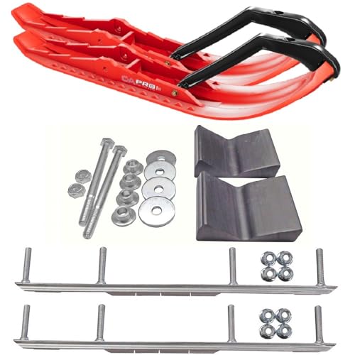 C&A Pro Red TMX Snowmobile Skis w/ 4.5