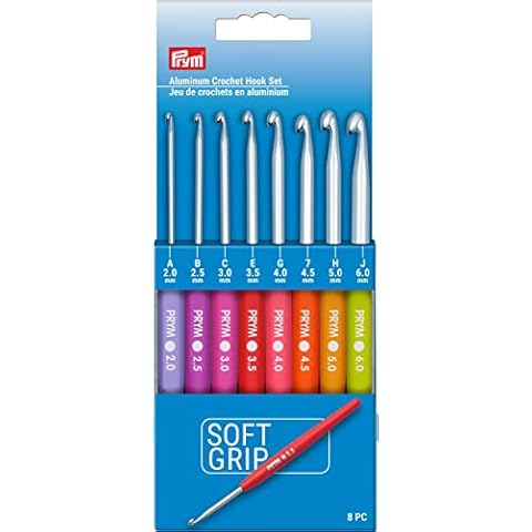 Prym Soft Grip Aluminium Crochet Hook Set Cover
