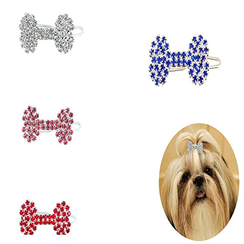 LtuzPet 4pcs Crystal Rhinestone Dog Hair Clips Pasador Accesorios Cover