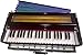 Amilav Collections Folding Harmonium Instrument, 9 Stopper, Rosewood Color, 3 1/2 Octave, Coupler, Indian Musical Instrument