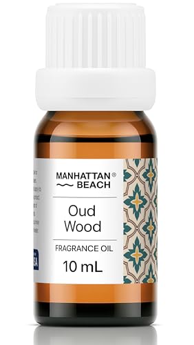 Manhattan Beach Oud Wood Diffuser Oil Inspired by Luxury Perfume - Fragrance Oil for Ultrasonic and Waterless Diffusers and Crafting - 10 mL 0.34 fl oz Glass Bottle