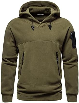 Ghassy Co. Erkek Military Sport Warm Outdoor Kapüşonlu Polar Ceket AÇIK HAKİ XXL - Görsel 2