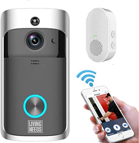 Living Needs Wireless HD Video Doorbell with Chime and Smartphone App